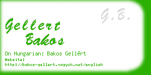 gellert bakos business card